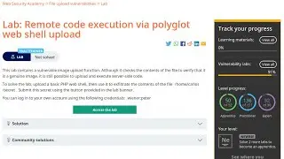 Web Security Academy | File Upload | 6 - Remote Code Execution Via Polyglot Web Shell Upload