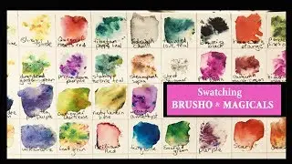 Swatching Brusho and Magicals