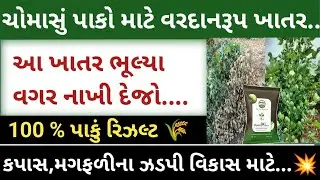 ચોમાસું પાકો માટે વરદાનરૂપ ખાતર = 100 % પાક્કું રિઝલ્ટ💥 | સારો વિકાસ, ડબલ ઉત્પાદન | ચોમાસું 2024...