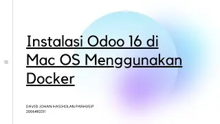 Instalasi Odoo 16 di Mac OS Menggunakan Docker