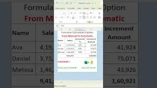 Formulas Calculation Option in Excel | Manual & Automatic | Excel_and_PowerBI | 