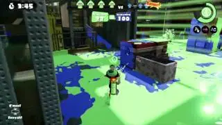 Splatoon: Splattershot Jr. Gameplay (Splat Zones on Walleye Warehouse)