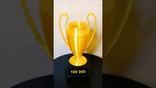 The 100 000 subscribers 3D printed Trophy