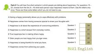 B2 Cambridge Sample Test 2 - Listening Part 3