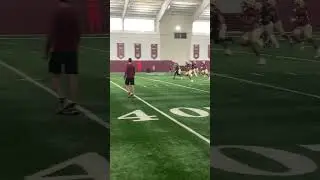 Sione tried to get a head start in todays race with Norvell 👀😂 #fsu #fsuseminoles