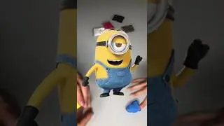 Криповатый миньон) #пластилин #хендмейд #своимируками #лепим #shorts #minions