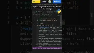 Python Tutorial: Calculating the Area of a Rectangle (with Code) | WAP Area of Rectangle in Python