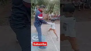 Small Boy Stretching legs