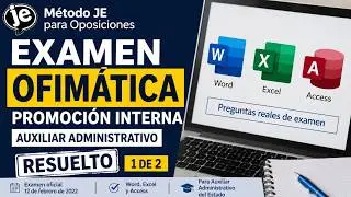 TEST OFIMÁTICA Oposiciones 【Examen resuelto】 Auxiliar Promoción Interna - Vídeo 1 de 2