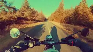 The Stang onboard the new Triumph 400x