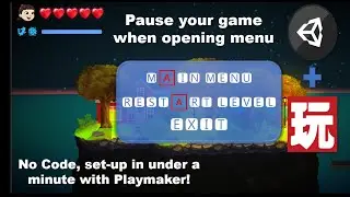 2D Platformer Unity & Playmaker - Pause Your Game With This Simple Action