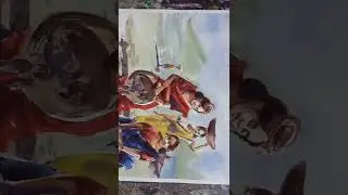 watercolour composition for BFA entrance exam 2022