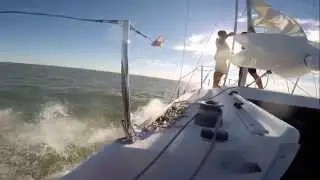 Sailing a MacGregor26 in Quebec, Canada, July 2014