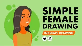 SIMPLE FEMALE DRAWING || INKSCAPE || VECTOR ARTWORK || AZAZYN