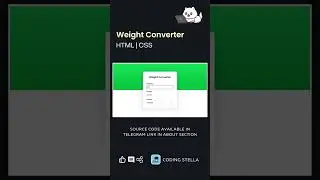 Weight Converter Using Html Css 🔥 From Kg to Pounds 