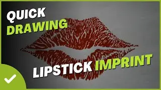 Как рисовать губы, поцелуй отпечаток \ How to draw lips, kiss