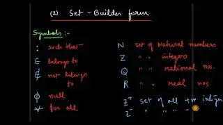 Roaster form and Set Builder form in Sets|| Describing a Set || Maths || Sets