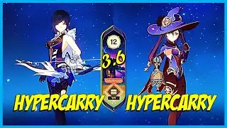 C0 Yelan HyperCarry & C4 Mona National HyperCarry Spiral Abyss Floor 12 | Genshin Impact 3.6