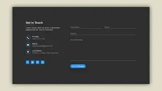 Responsive Contact Us Page Using HTML and CSS | Contact Form Design