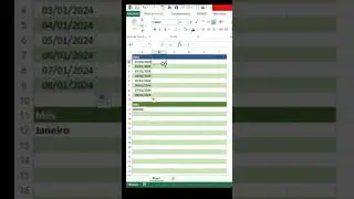 Aplicação de dados sequenciais no Excel #Shorts