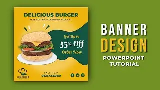 PowerPoint Tutorial - Banner Design (Create a Banner Design in PowerPoint)
