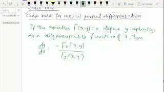 Multi variable calculus : - ( Chain rule for implicit partial derivatives ) - 25.