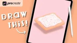 Procreate Step by Step Tutorial - Isometric Pop Tart - Draw With Me - iPad Art -Digital Illustration