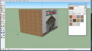 Quick building model, in Google Sketchup, using textures