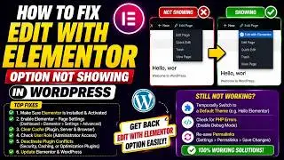 Edit with Elementor option not show Fix wordpress only just in 5 minutes?