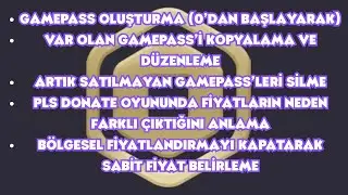Roblox Gamepass: Nasıl Yapılır ve Yönetilir