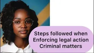 Steps followed when enforcing legal action- Criminal matters (Business law 1 