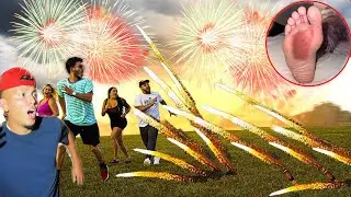 We Got HIT by a FIREWORK *LIVE FOOTAGE*