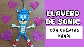Tutorial de Llavero de Sonic con Chaquiras o Cuentas Kandi!♡ Sonic The Hedgehog kandi beads!♡