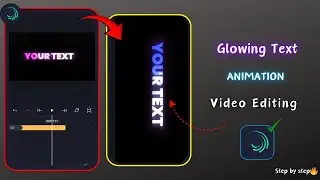 Insane Glow Text Animation in Alight Motion! (Cinematic & Smooth)||Ae like text editing💥