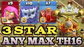 TH16 NEW ATTACK STRATEGY! 9 SUPER ARCHER + 10 YETI + 7 SKELETON SPELL - BEST TH16 ATTACK STRATEGY
