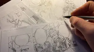 Sketching Manga Draft & Inking | Anatomy Practice
