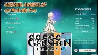Genshin Impact / Huawei Mate 40 Pro / gameplay at performance mode