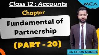 PAST ADJUSTMENT I Fundamental of P'ship (PART- 20) 12th Accounts I 