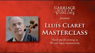 Lluís Claret Cello Masterclass at Carriage House Violins