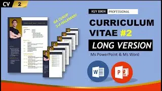 CV DESIGN #2 |  Cara Membuat CV Versi Panjang  |  Curriculum Vitae Keren dan Profesional