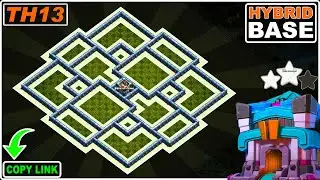 NEW BEST! Town Hall 13 (TH13) Hybrid Base 2023 with Defense Replay - Clash of Clan