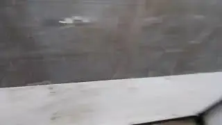 страшный ливень и град