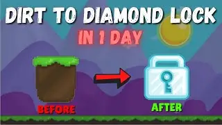DIRT TO DIAMOND LOCK 🤑 IN ONLY 1 DAY!!! (EASY PROFIT!!!) | Growtopia How To Get Rich | TriggerFear