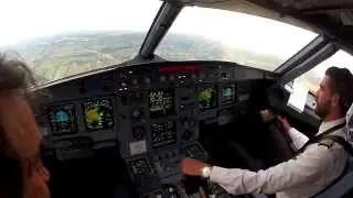 A320 Lodz EPLL Cockpit view landing 25