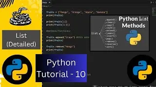 List in Python | Python Tutorial - 10 (Python Full Course) #python #list