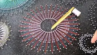 string art multicolor vrs flor de venus por jorge de la tierra