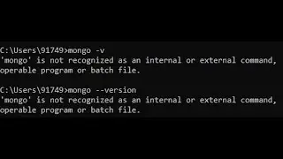 mongodb is not recognized an internal external command error