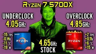 Ryzen 7 5700X Underclock vs Stock vs Overclock - 16 Games | CPU Thermals, Power & Efficiency