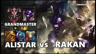 GRANDMASTER Support Gameplay - ALISTAR vs RAKAN PRESEASON 12