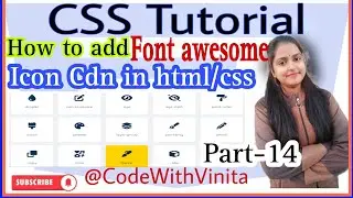 CSS Tutorial|Part-14How to use Font Awesome Icon on Html/CSS|Website using CDN|